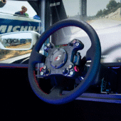 Neo X-350W Steering Wheel mounted to wheelbase