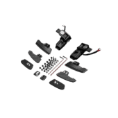 Complete Simagic single paddle shifter module kit with carbon paddles, screws, brackets, wiring, and magnetic modules for high-performance racing setups.