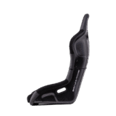 Side angle view close-up of the Elite ES2 seat's recline mechanism and black finish with visible mounting points.