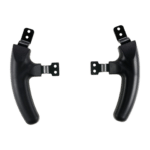 Asetek Formula regular handles front view showing ergonomic curved grips for sim racing steering wheels with precision control design