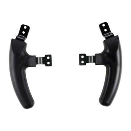 Asetek Formula regular handles front view showing ergonomic curved grips for sim racing steering wheels with precision control design