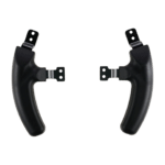 Asetek Formula XL handles front view showing extended ergonomic grips for sim racing wheels designed for maximum control and comfort