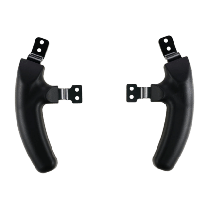 Asetek Formula XL handles front view showing extended ergonomic grips for sim racing wheels designed for maximum control and comfort