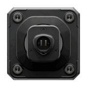 Front connector and quick release interface of Simucube 3 Pro