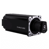 Simucube 2 Ultimate front angle view with quick release mount