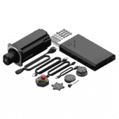 Simucube 2 Ultimate direct drive wheelbase full bundle layout with power supply and accessories