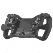 Ascher Racing McLaren Artura Pro sim racing wheel rear view showing mounting plate and paddles