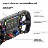 Ascher Racing McLaren Artura Ultimate sim racing steering wheel customisation overview showing rotary switches and personalised features