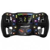 Ascher Racing McLaren Artura Ultimate sim racing steering wheel front view with integrated display and illuminated controls