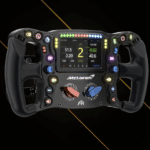 Ascher Racing McLaren Artura Ultimate sim racing steering wheel angled front view showing button layout and rotary encoders