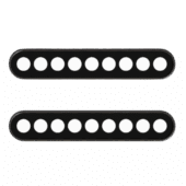 BavarianSimTec BeaconLights dual LED light bars shown unlit for sim racing dashboards and steering wheels