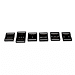 Pedal plate adapter set showing multiple mounting plates for VRS, Heusinkveld, Asetek, Simagic and SimLab pedals