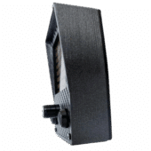 Side profile of RaceFlag LED Display highlighting compact enclosure depth and angled housing design