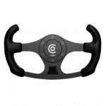 SimCore FW310 Uni formula steering wheel front view with carbon fibre faceplate and ergonomic grips