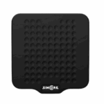 SimCore PF1-B Wide pedal face front view with textured black surface for sim racing pedals