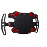 SimCore STD-WD GEN2 Fire Red steering wheel with carbon fibre faceplate and red rotary controls