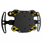 SimCore STD-WD GEN2 Gold Rush steering wheel with carbon fibre faceplate and yellow rotary controls