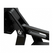 Simucube ActivePedal Pro side profile showing adjustable arm and pedal assembly