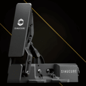 Angled view highlighting pedal arm geometry and construction