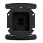 Link Quick Release for Simucube 3 shown from the front, highlighting the mounting interface and locking mechanism