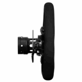 Simucube Valo GT-23 steering wheel side profile showing wheel thickness and mounting depth