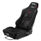 Angled view of Next Level Racing ERS3 Haptic Feedback sim racing seat with visible 8x haptic feedback zones and deep bolsters