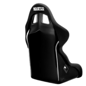 Rear shell view of Sparco QRT PRO 2000 racing seat showing lightweight composite structure and mounting points