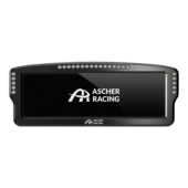Ascher Racing 8 inch dashboard with LED strip inactive showing clean display design