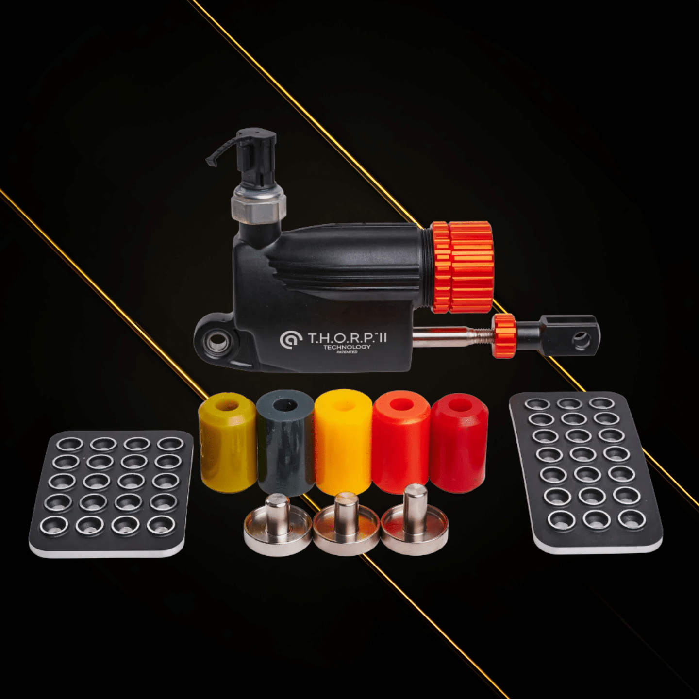 asetek-thorp-ii-hydraulic-brake-upgrade-kit-full Asetek T.H.O.R.P. II hydraulic brake upgrade kit with elastomers, pedal plates and components for sim racing pedals