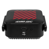 Simagic AirLink wireless hotspot front view showing USB-C PC connection interface