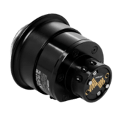 Simagic MagLink Pro Xtend CNC-machined aluminium adapter angled product view
