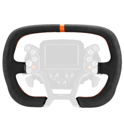 Simagic Zeus GT 320MS Modern GT Square suede steering wheel with MagicDash 4 display for GT racing