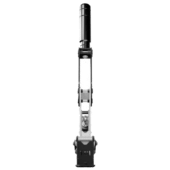 Rear view of the TAU Handbrake V2 professional PC sim racing handbrake with durable steel construction and adjustable resistance.