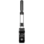 Rear view of the TAU Handbrake V2 premium sim racing handbrake designed for rally, drift and racing simulator cockpits.