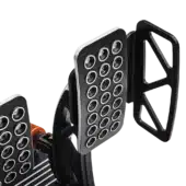 Asetek universal throttle footrest invicta closeup.