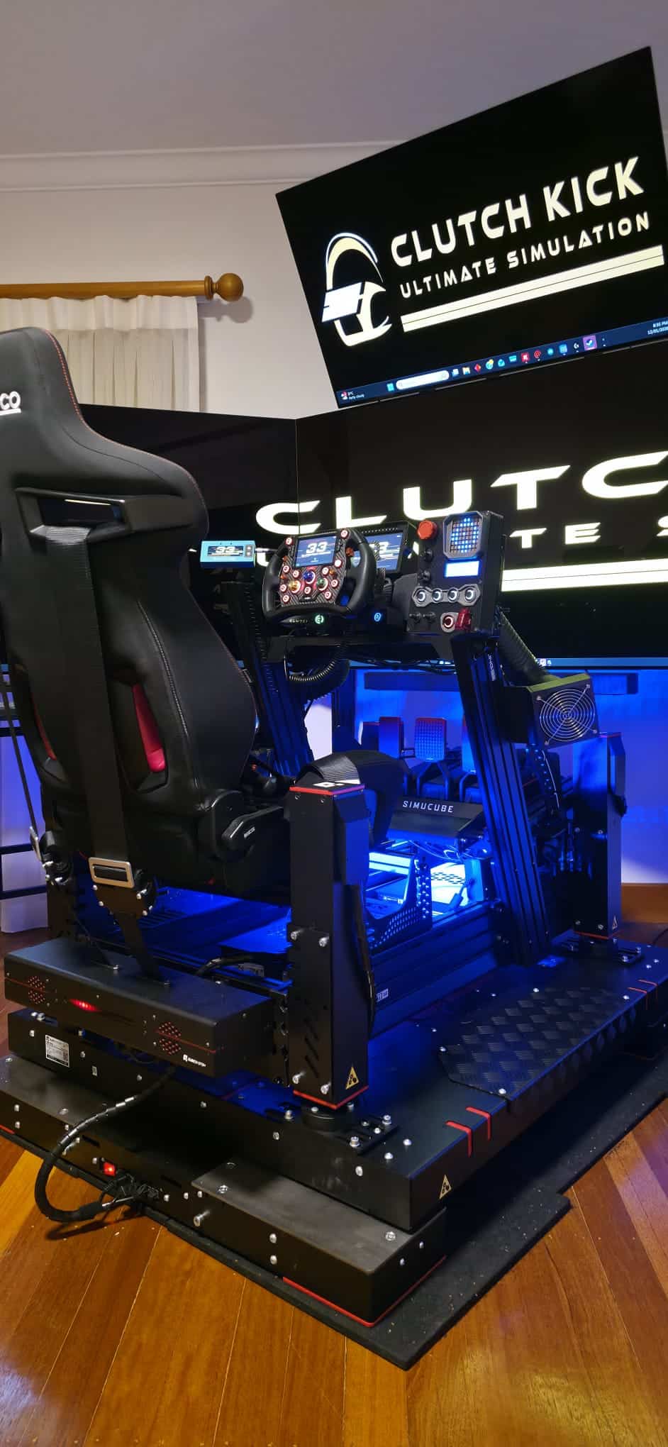 Custom Clutch Kick racing simulator built for a private client