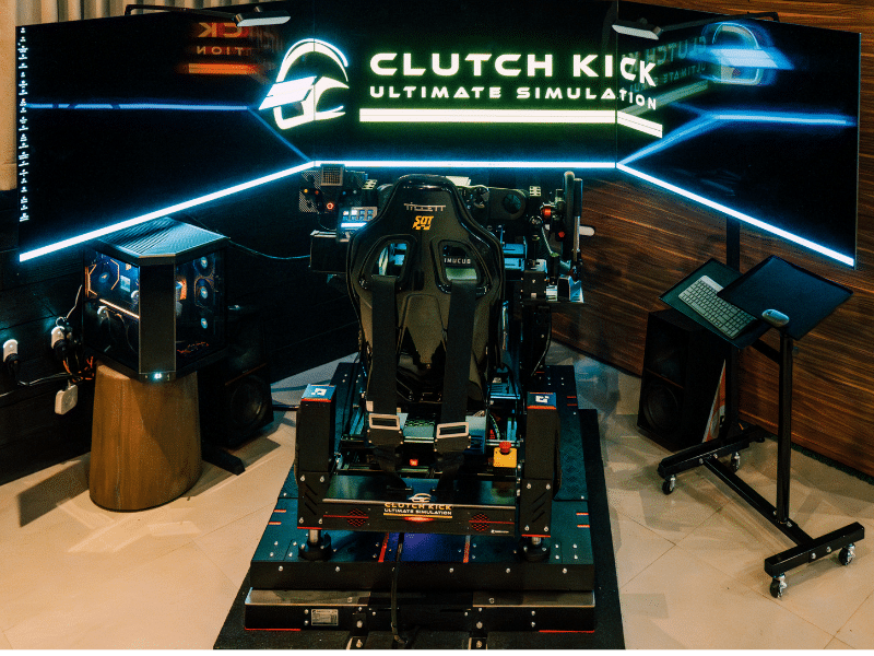 Clutch Kick Qubic full-motion racing simulator installed for a private client